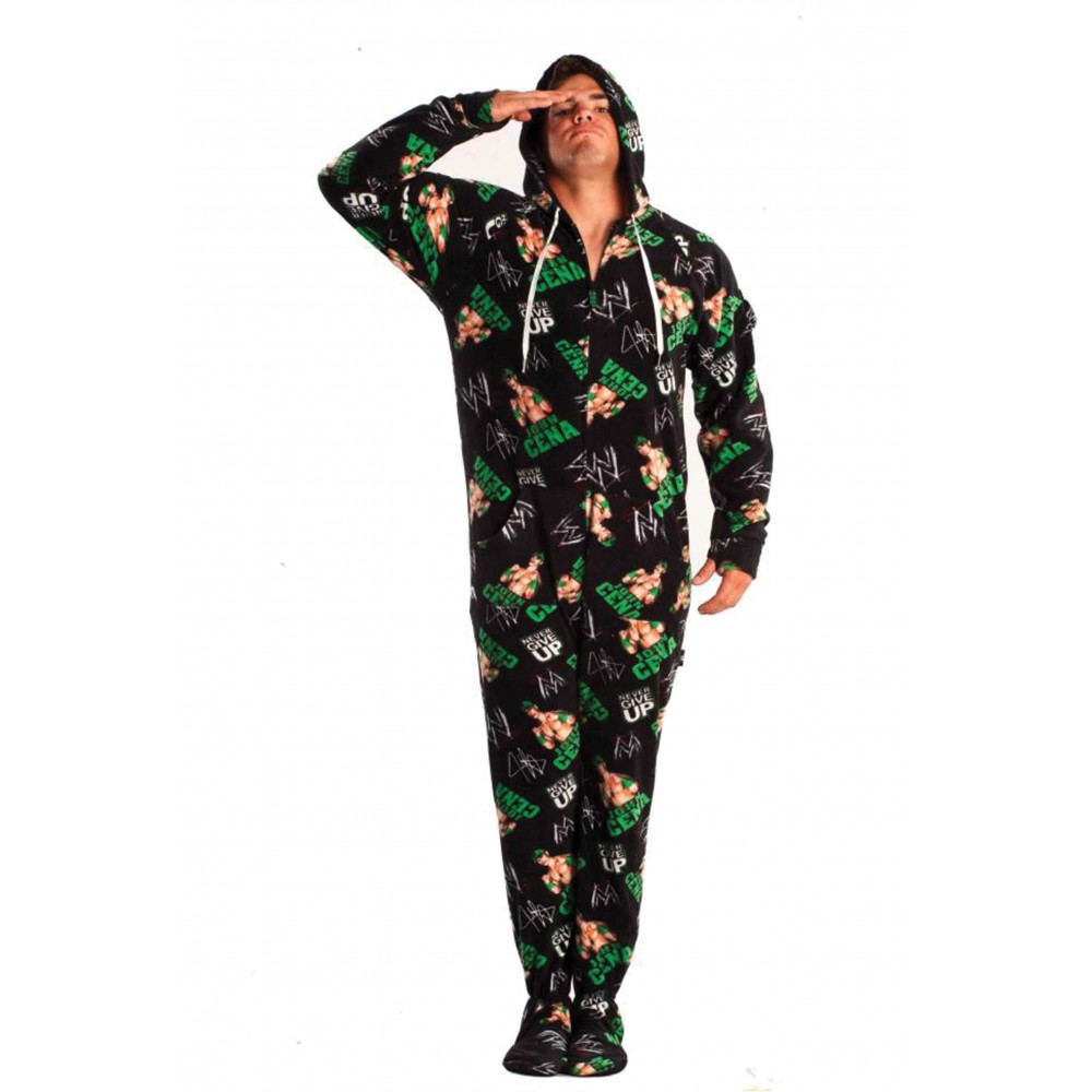 WWE John Cena onesie Footed Pajamas