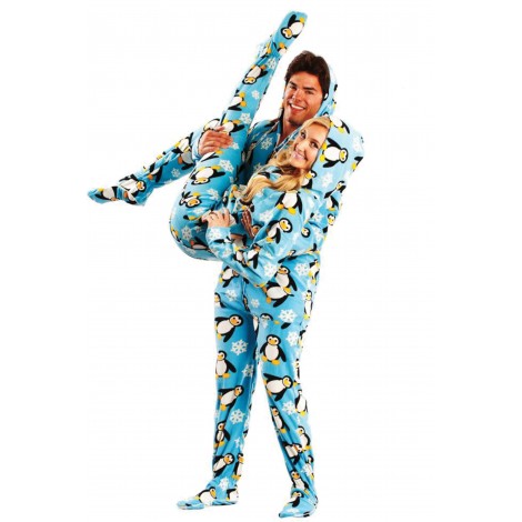White Terry Cloth Adult Footed Pajamas