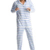 Blue Steel Adult Footed Onesie Pajamas