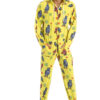 Retro Robots Adult Footed Onesie Pajamas