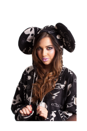 EDM Deadmau5 in Black Adult Footed Onesie Pajamas