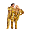 Tiger Skin Adult Footed Onesie Pajamas