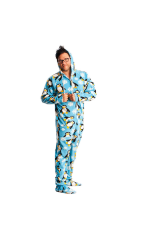 Penguins Adult Footed Onesie Pajamas