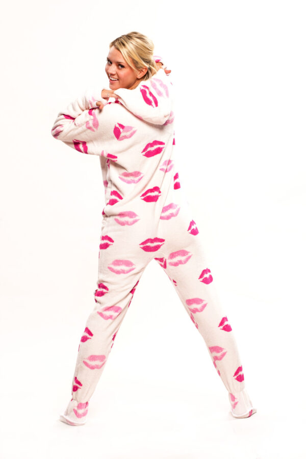 Soft Kisses Adult Footed Onesie Pajamas - Image 4