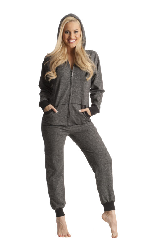 Black Oatmeal Utility Onesie