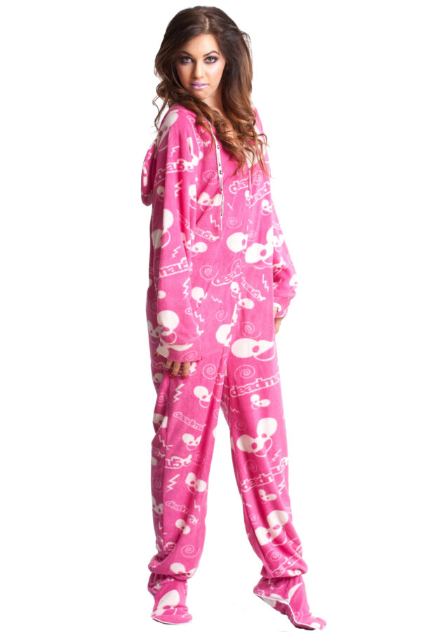 EDM Deadmau5 in Pink Adult Footed Onesie Pajamas - Image 5