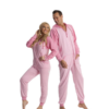 Bubble Gum Pink Footless Adult Onesie Pajamas