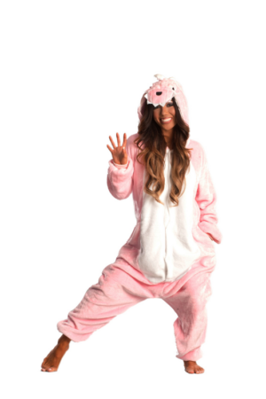 Pink Dragon Adult Kigurumi Costume Onesie