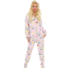 Pink Clumsy Cones Drop Seat Adult Onesie Pajamas