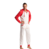 Red White Footless One-Piece Pajama Onesie