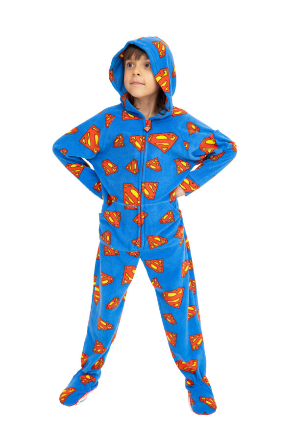 Superhero Printed Footed Pajamas for Kids