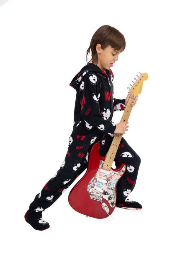 Rock Star Printed Footed Pajamas for Kids - Image 3