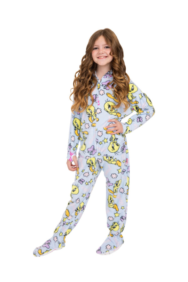 Yellow Cutie Bird Footed Pajamas for Kids