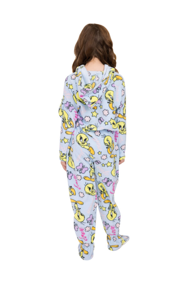 Yellow Cutie Bird Footed Pajamas for Kids - Image 2